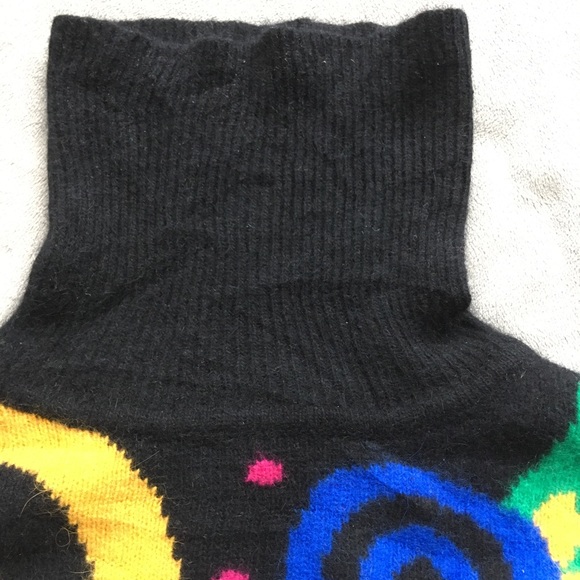 90’s VTG Angora Lambswool Colorful Turtleneck - Picture 6 of 8
